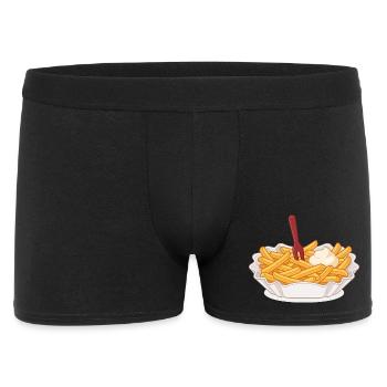 pommes - Männer Boxer Shorts - Schwarz - Vorne