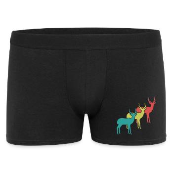 Antilopen Silhouetten Vintage - Männer Boxer Shorts - Schwarz - Vorne