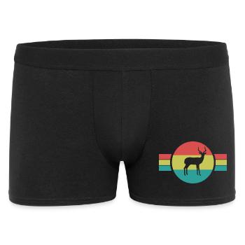Antelope Retro Sunset – Safari Wild Animal - Men's Boxer Shorts - black - Front
