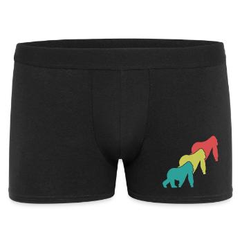 Three Monkeys Silhouettes Retro - Men's Boxer Shorts - black - Front