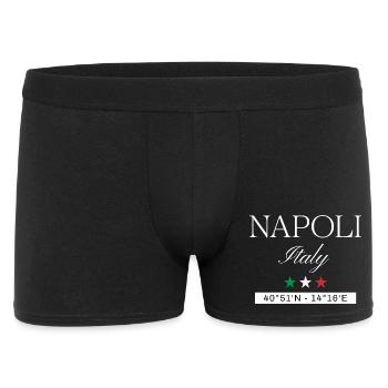 Neapel Italien Souvenir – Reise minimalistisch - Männer Boxer Shorts - Schwarz - Vorne