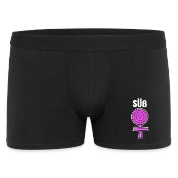 Süßigkeiten Spruch Naschkatzen Süß Nachspeise - Männer Boxer Shorts - Schwarz - Vorne