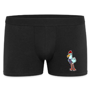 North Sea Seagull Motif Bird - Men's Boxer Shorts - black - Front