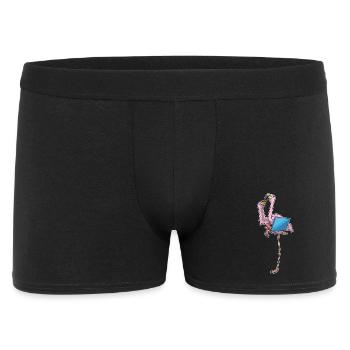 Pizza aux flamants roses - Boxer Homme - noir - Devant