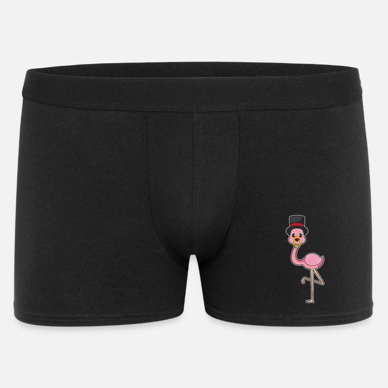 Flamingo Bräutigam Ehering Hochzeit - Männer Boxer Shorts - Schwarz