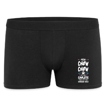 chow chow hund spruch - Männer Boxer Shorts - Schwarz - Vorne