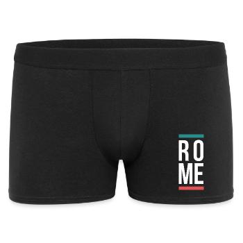 Rome City Bold Typography-Design - Männer Boxer Shorts - Schwarz - Vorne