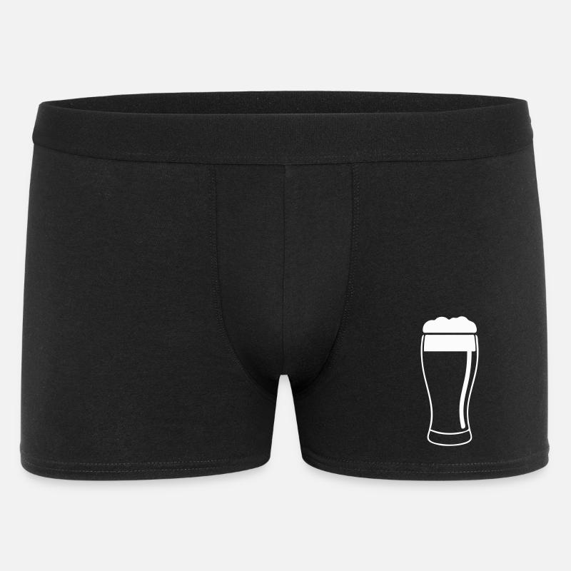 Verre à bière avec mousse - Boxer Homme - noir