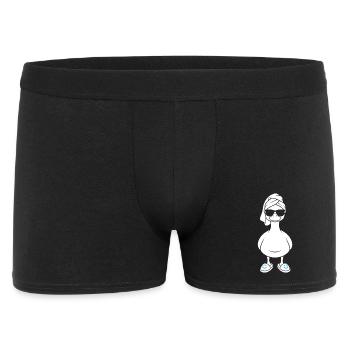 Sun duck with bath towel and slippers - Men's Boxer Shorts - black - Front