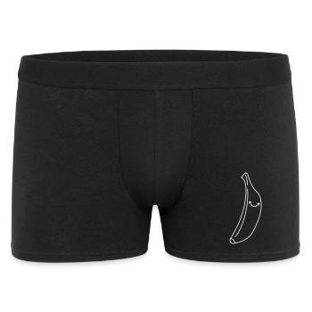 Réplique minimale sur le sourire de la banane - Boxer Homme - noir - Devant