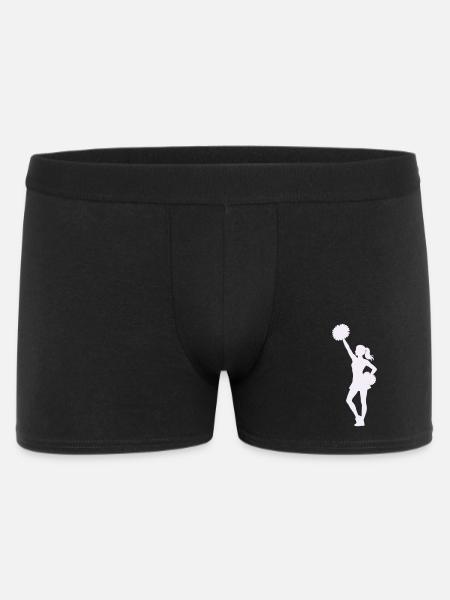 Cheerleading Silhouette mit Pompons - Männer Boxer Shorts - Schwarz