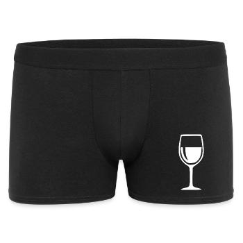 Wine Glass Black Grapevine Wine Gift Waiter - Men's Boxer Shorts - black - Front