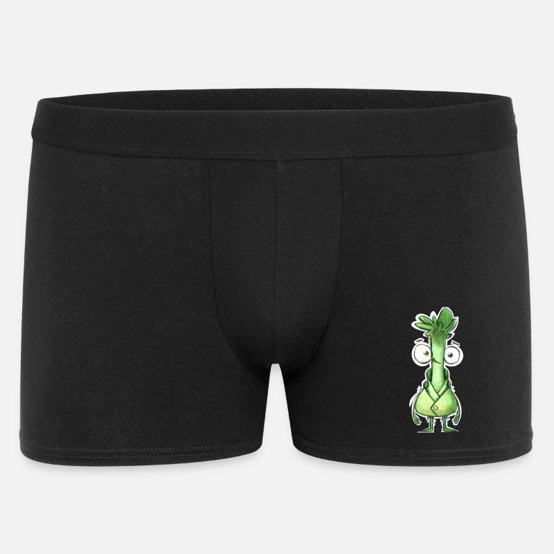 Lauchheld im Mantel - Männer Boxer Shorts - Schwarz