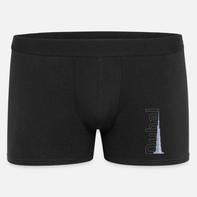 Dubai Skyline – Burj Khalifa - Männer Boxer Shorts - Schwarz