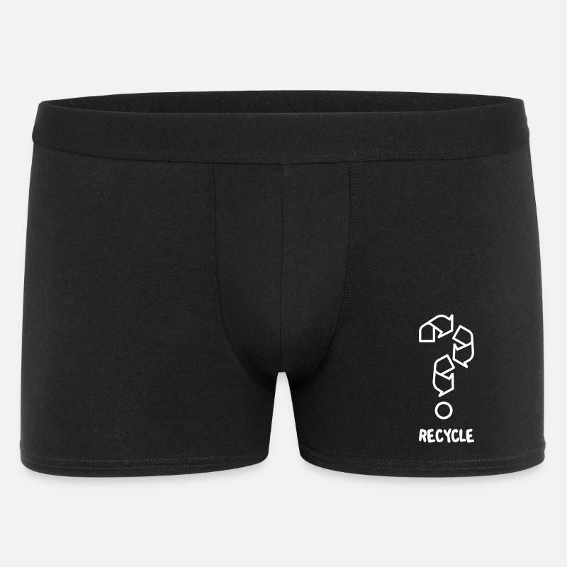 Recyceln (dunkel) - Männer Boxer Shorts - Schwarz