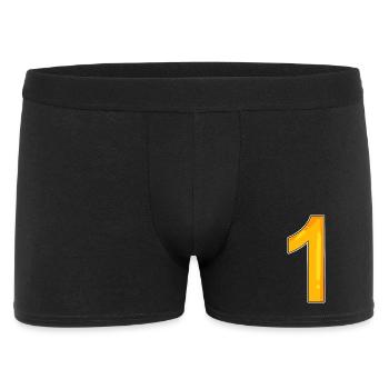 1 - Männer Boxer Shorts - Schwarz - Vorne