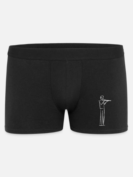 Flautist Line Art - Men's Boxer Shorts - black