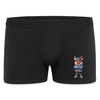 Cerf Cerf Fauve Automne Hiver Tenue - Boxer Homme - noir - Devant