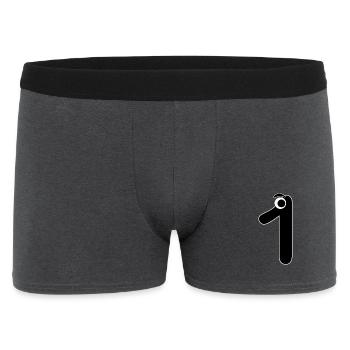 Number One 1 Children's Birthday Learn Mathematics - Men's Boxer Shorts - charcoal grey - Front