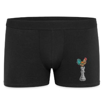 Rooster Chess Piece Tower Chess - Men's Boxer Shorts - black - Front