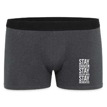 Restez motivé Restez discipliné Restez dévoué - Boxer Homme - charbon - Devant