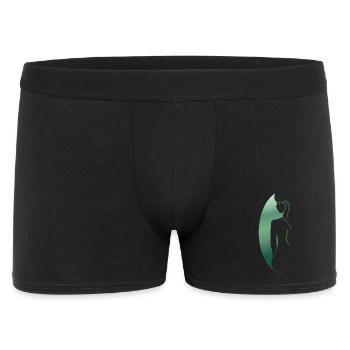 Green Woman Silhouette – Stylish & Harmonious - Men's Boxer Shorts - black - Front
