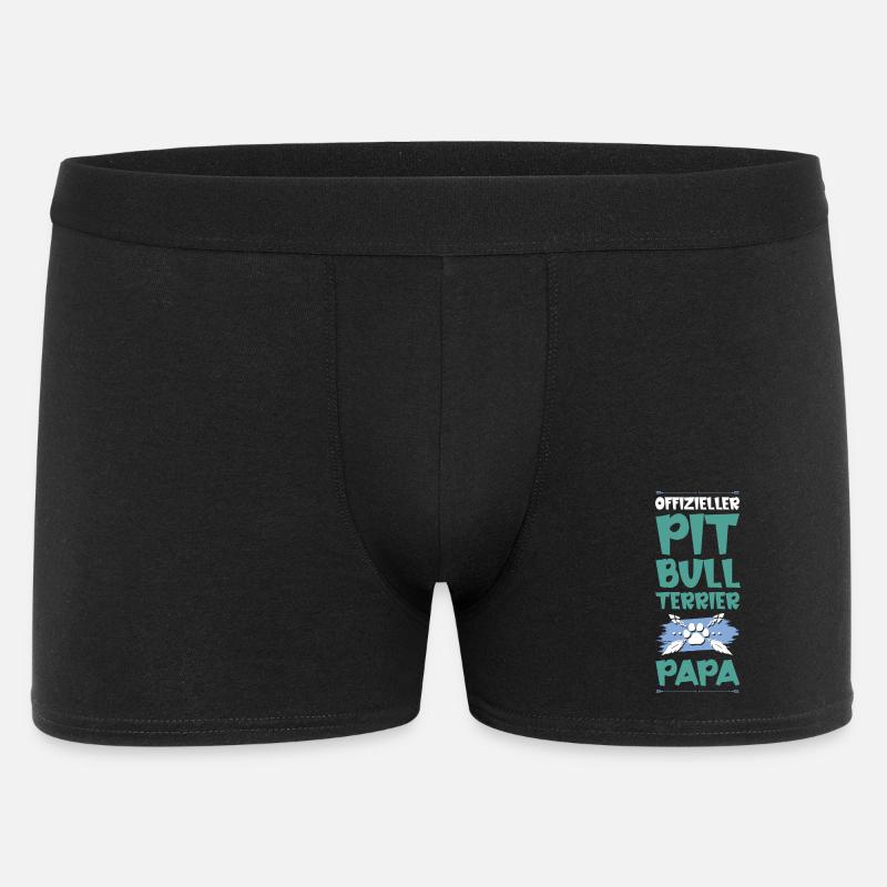 pit hunde papa - Männer Boxer Shorts - Schwarz