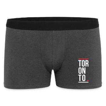Toronto Canadian City Logo-Design - Männer Boxer Shorts - Anthrazit - Vorne
