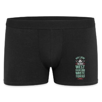 I love Westie Angel Heart - Men's Boxer Shorts - black - Front