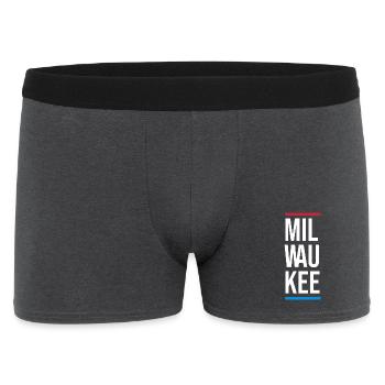 Typographie de Milwaukee Bold City - Boxer Homme - charbon - Devant