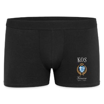 Kos Greece Coat of Arms Crown – Travel Souvenir - Men's Boxer Shorts - black - Front