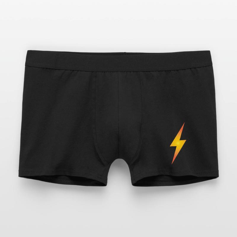 Yellow gradient lightning bolt Men's Boxer Shorts