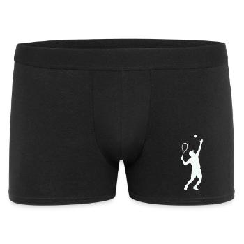 Silhouette de tennis en saut - Boxer Homme - noir - Devant