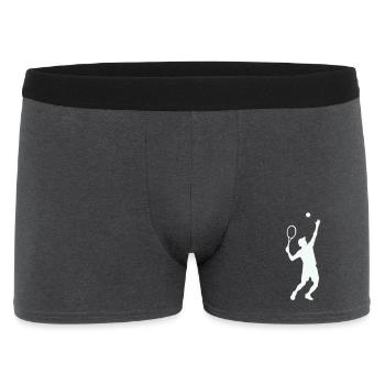 Tennis silhouette in jump - Men's Boxer Shorts - charcoal grey - Front