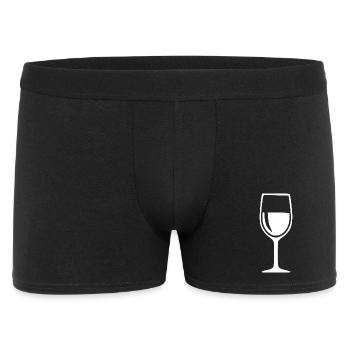 Verre de vin Cadeau de vin Black Grapevine - Boxer Homme - noir - Devant