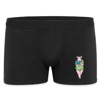 Schwein Bowling Bowlingkugel - Männer Boxer Shorts - Schwarz - Vorne