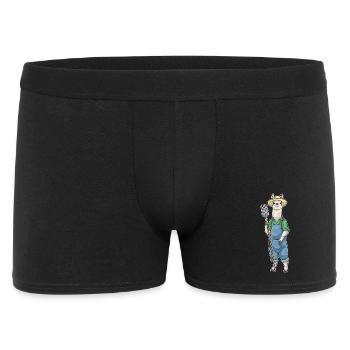 Llama Farmer Pitchfork Farm - Men's Boxer Shorts - black - Front