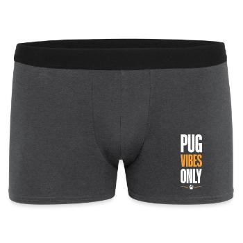 Pug Vibes Only - Men's Boxer Shorts - charcoal grey - Front