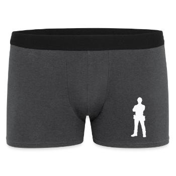 Silhouette ouvrier du bâtiment - Boxer Homme - charbon - Devant