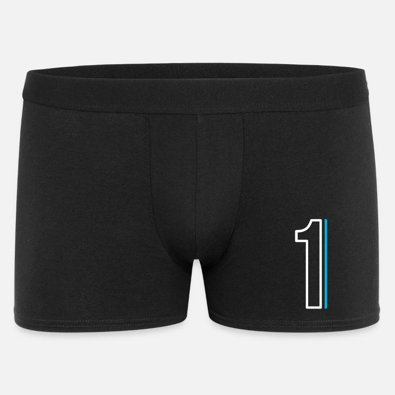 Nummer 1 - Eins - Männer Boxer Shorts - Schwarz