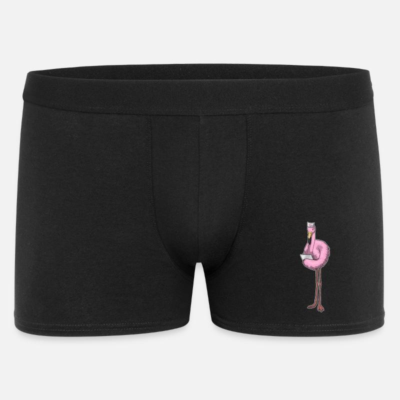 Flamingo Krankenschwester Notiz - Männer Boxer Shorts - Schwarz