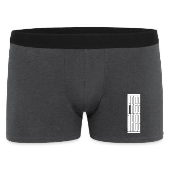 Conception typographique de jazz libre. Cadeau idéal pour le moderne - Boxer Homme - charbon - Devant