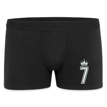 7_krone- - Männer Boxer Shorts - Schwarz - Vorne