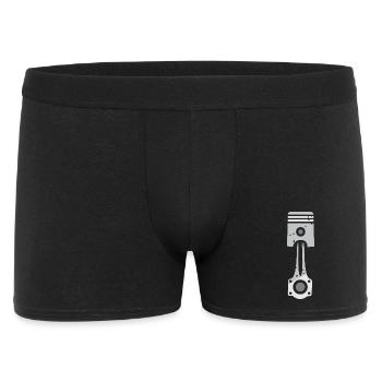 Crossed piston engine design - Men's Boxer Shorts - black - Front