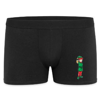Elf Weihnachten Saft - Männer Boxer Shorts - Schwarz - Vorne