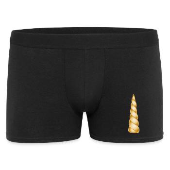 Golden Spiral Horn – Magical Design Object - Men's Boxer Shorts - black - Front