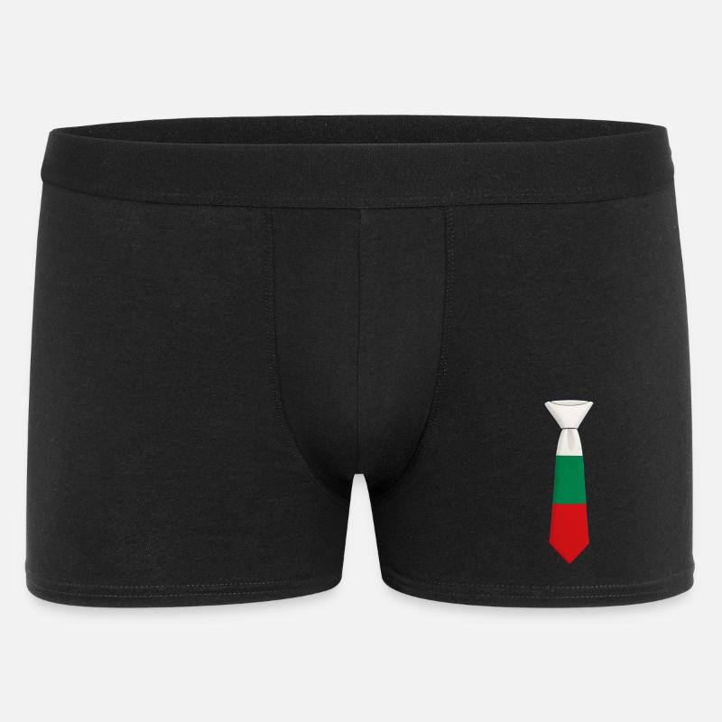 Bulgaria Tie – Flaggendesign - Männer Boxer Shorts - Schwarz