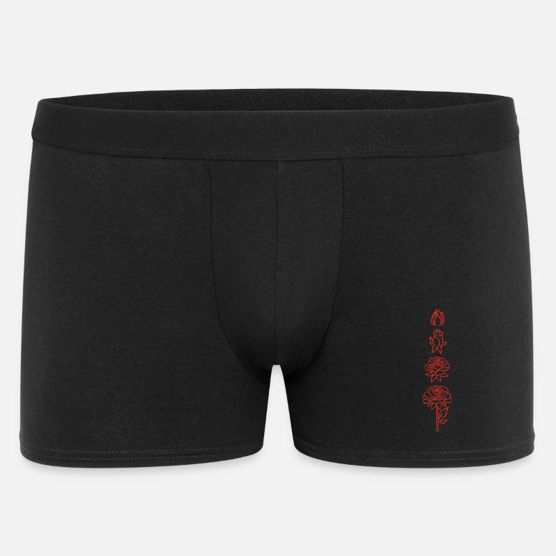 Blüte einer roten Blume - Männer Boxer Shorts - Schwarz