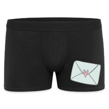 Liebesbrief - Männer Boxer Shorts - Schwarz - Vorne