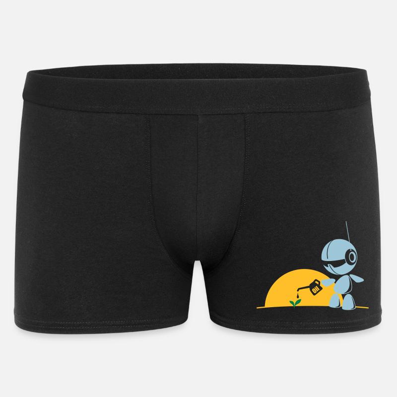 robot flower - Boxer Homme - noir